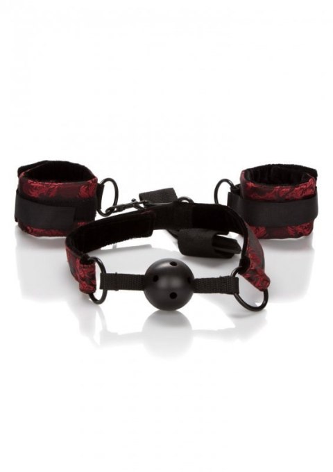 Breathable Ball Gag With Cuffs Black Breathable Ball Gag With Cuffs Black