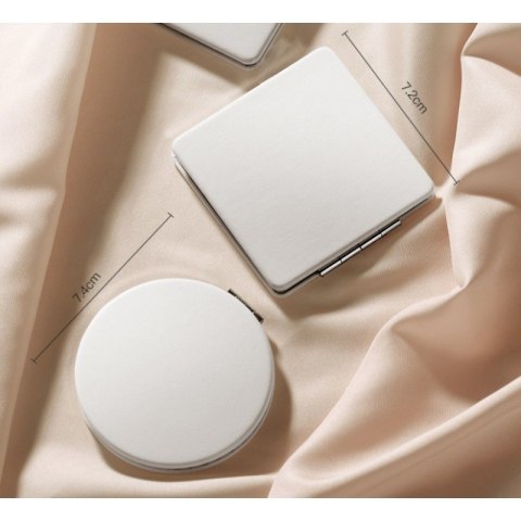 LUSTERKO KOSMETYCZNE BIAŁE ELEGANCKIE METALOWE OTWIERANE DO TOREBKI L11