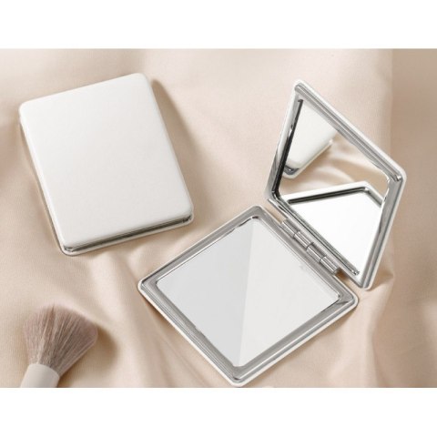 LUSTERKO KOSMETYCZNE BIAŁE ELEGANCKIE METALOWE OTWIERANE DO TOREBKI L12