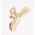 SPINKA DO WŁOSÓW KLAMRA ZŁOTA Z SERCEM, METALOWA MOCNA XL 11,5CM SP375