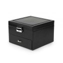 SZKATUŁKA KUFEREK ETUI ORGANIZER NA BIŻUTERIĘ CZARNA PD148CZ
