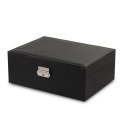 SZKATUŁKA NA BIŻUTERIĘ, ETUI, ORGANIZER, PUDEŁKO CZARNA PD155CZ