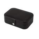 SZKATUŁKA NA BIŻUTERIĘ, ETUI, ORGANIZER, PUDEŁKO CZARNE PD160CZ