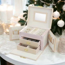 SZKATUŁKA NA BIŻUTERIĘ KUFEREK ETUI ORGANIZER PUDEŁKO PD102R