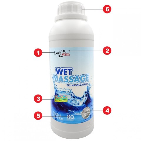 WET MASSAGE 1000ml WYSOKIEJ JAKOŚCI GĘSTY ŻEL 2W1