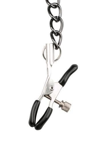 Wiązania-Leather Collar With Nipple Chains Wiązania-Leather Collar With Nipple Chains