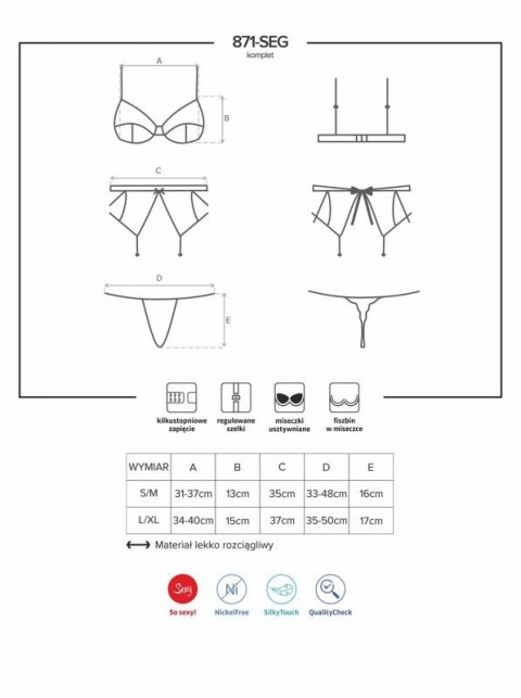 Bielizna-871-SEG-2 komplet 3-częściowy L/XL Bielizna-871-SEG-2 komplet 3-częściowy L/XL