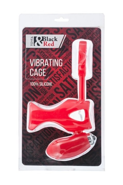 Black & Red, Penis ring with vibration, clitoral stimulation, silicone, red 14.5 cm Black & Red, Penis ring with vibration, clitoral stimulation, silicone, red 14.5 cm
