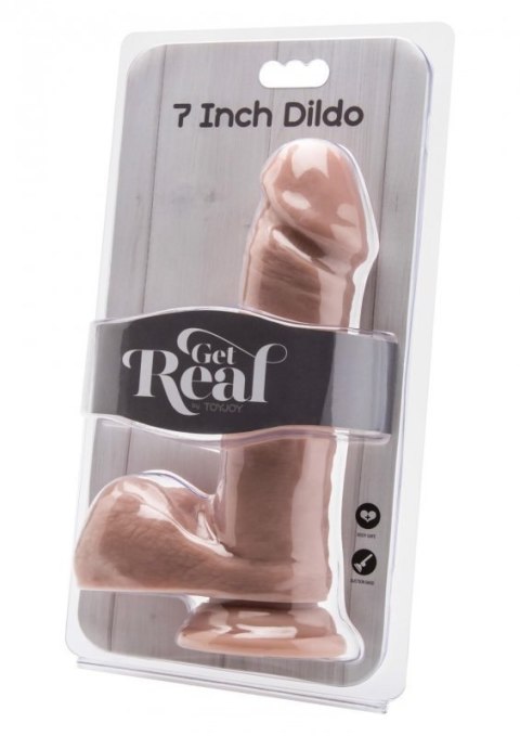 Dildo 7 inch with Balls Light skin tone Dildo 7 inch with Balls Light skin tone