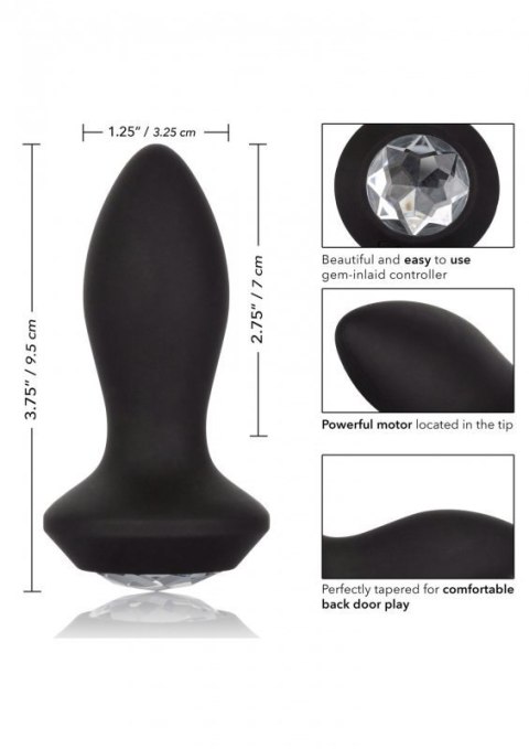 Vibrating Petite Crystal Probe Black Vibrating Petite Crystal Probe Black