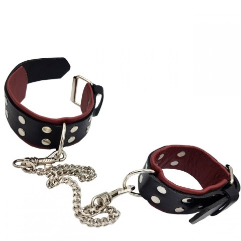 Regulowane kajdanki damskie na ręce skóra naturalna