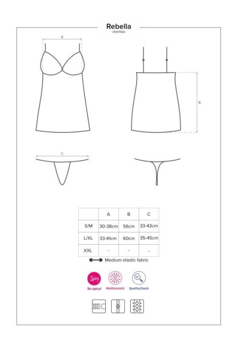 Bielizna-Redella koszulka i stringi czarna L/XL Bielizna-Redella koszulka i stringi czarna L/XL