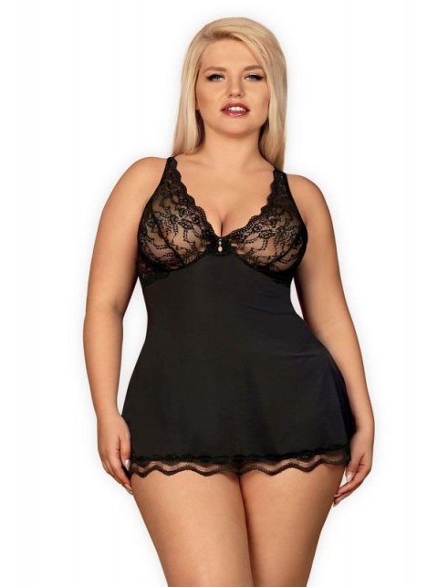 Bielizna-Luvae babydoll i stringi czarne XXL Bielizna-Luvae babydoll i stringi czarne XXL