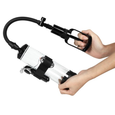 Pompka-Powerpump MAX Vibrating - Black&Clear Pompka-Powerpump MAX Vibrating - Black&Clear