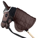 DERKA DWUSTRONNA I NAUSZNIKI SKIPPI DLA HOBBY HORSE - BRĄZOWA - SZARA