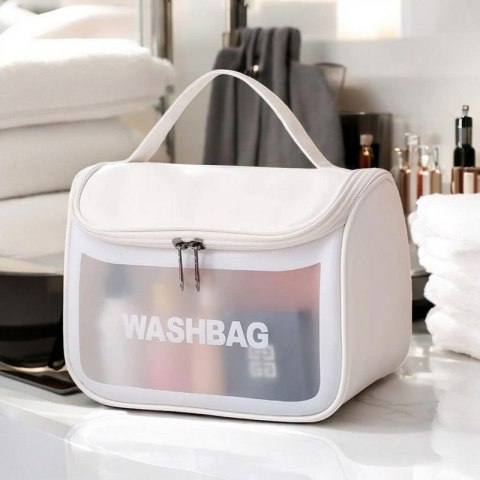 KOSMETYCZKA ROZKŁADANA WASHBAG KUFEREK BIAŁY KS46B