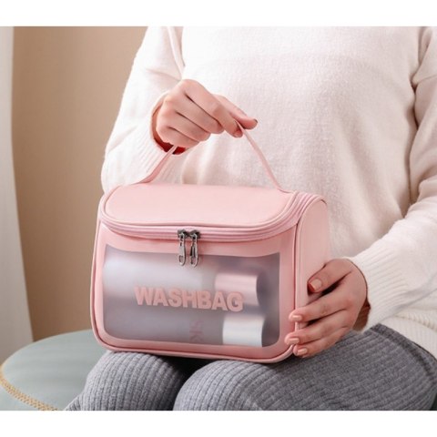 KOSMETYCZKA ROZKŁADANA WASHBAG KUFEREK BIAŁY KS46B