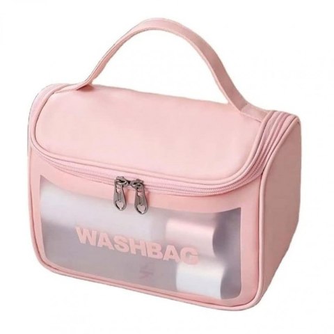 KOSMETYCZKA ROZKŁADANA WASHBAG KUFEREK RÓŻOWY KS46R