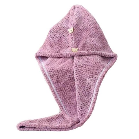 RĘCZNIK KAPTUREK DO WŁOSÓW BEŻOWY 65 X 25 CM REC52WZ3
