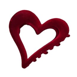 SPINKA KLAMRA DO WŁOSÓW XL SERCE VELVET BORDO CM SP378BOR
