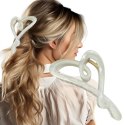 SPINKA KLAMRA DO WŁOSÓW XL BIAŁA PERŁOWA 12 CM SP373