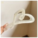 SPINKA KLAMRA DO WŁOSÓW XL BIAŁA PERŁOWA 12 CM SP373