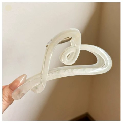 SPINKA KLAMRA DO WŁOSÓW XL BIAŁA PERŁOWA 12 CM SP373