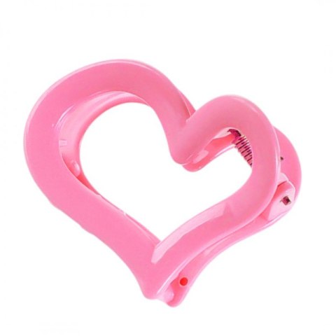 SPINKA KLAMRA DO WŁOSÓW XL SERCE FUKSJA 6,5 CM SP364F