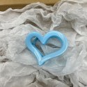 SPINKA KLAMRA DO WŁOSÓW XL SERCE NIEBIESKIE 6,5 CM SP364N