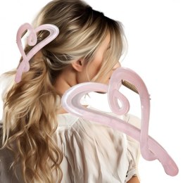 SPINKA KLAMRA DO WŁOSÓW XL TRANSPARENTNA RÓŻOWA 11,5 CM SP371