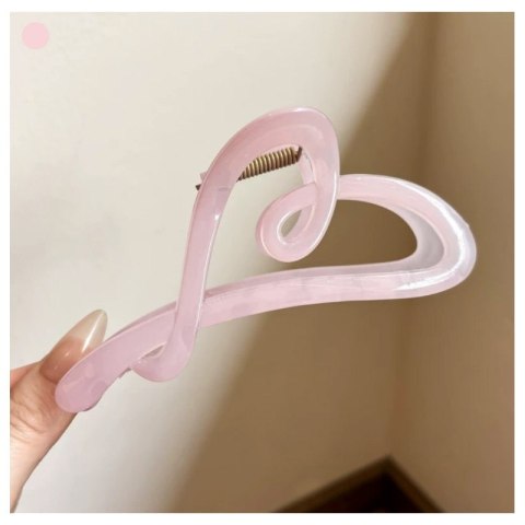 SPINKA KLAMRA DO WŁOSÓW XL TRANSPARENTNA RÓŻOWA 11,5 CM SP371