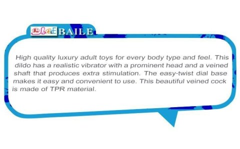 BAILE - BOB Vibrating Sofy Skin 22,5 cm BAILE - BOB Vibrating Sofy Skin 22,5 cm