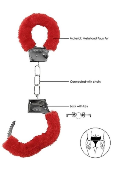 Beginner""s Handcuffs Furry - Red Beginner""s Handcuffs Furry - Red