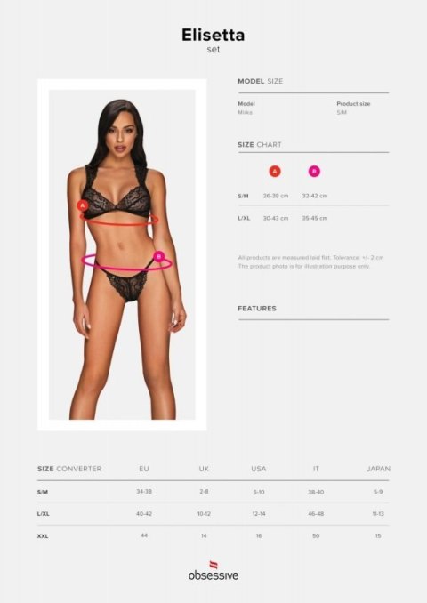 Bielizna-Elisetta komplet 2-częściowy L/XL Bielizna-Elisetta komplet 2-częściowy L/XL