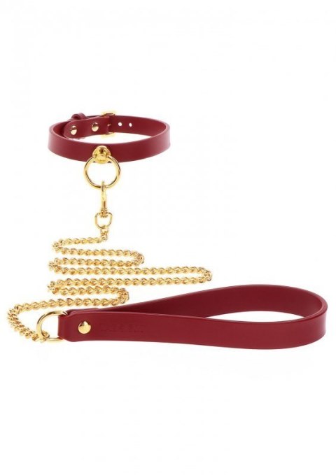 O-Ring Collar and Chain Leash Red O-Ring Collar and Chain Leash Red