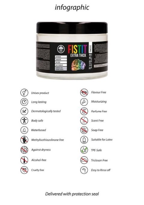 Fist It - Extra Thick - Rainbow - 500 ml Fist It - Extra Thick - Rainbow - 500 ml