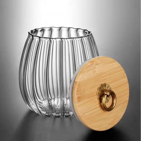 CUKIERNICA,POJEMNIK Z FALOWANYMI ŚCIANKAMI RYFLOWANA 700 ML 1SZT SZK71