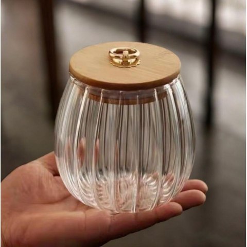 CUKIERNICA,POJEMNIK Z FALOWANYMI ŚCIANKAMI RYFLOWANA 700 ML 1SZT SZK71