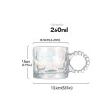 SZKLANKA OPALIZUJĄCA Z UCHEM DO KAWY, DRINKÓW 1SZT 260ML SZK55