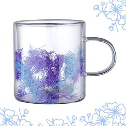 SZKLANKA TERMICZNA Z ELEMENTAMI ROŚLINNYMI W ŚRODKU, FIOLET 250 ML 1SZT SZK134