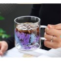 SZKLANKA TERMICZNA Z ELEMENTAMI ROŚLINNYMI W ŚRODKU, FIOLET 250 ML 1SZT SZK134
