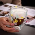 SZKLANKA TERMICZNA Z HORTENSJĄ ŻÓŁTĄ, NIEBIESKĄ I RÓŻOWĄ 350 ML 1SZT SZK88