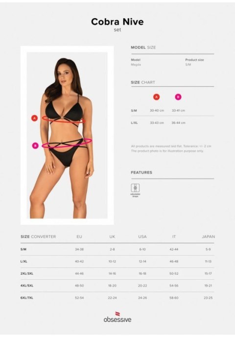 Cobra Nive komplet 2-częściowy czarny L/XL Cobra Nive komplet 2-częściowy czarny L/XL