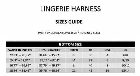 HARNESS LINGERIE HEROINE - XL HARNESS LINGERIE HEROINE - XL