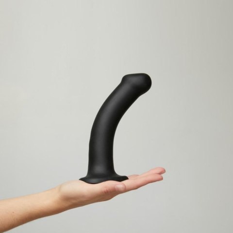SEMI-REALISTIC DUAL DENSITY BENDABLE DILDO BLACK - M SEMI-REALISTIC DUAL DENSITY BENDABLE DILDO BLACK - M