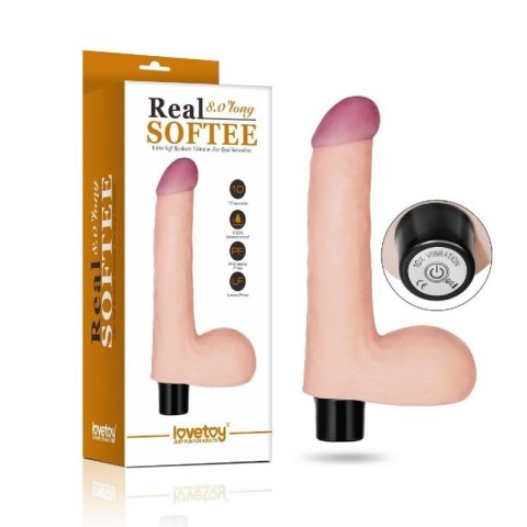 8"" REAL SOFTEE Vibrating Dildo 8"" REAL SOFTEE Vibrating Dildo