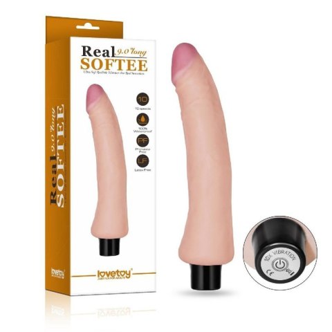 9"" REAL SOFTEE Vibrating Dildo 9"" REAL SOFTEE Vibrating Dildo