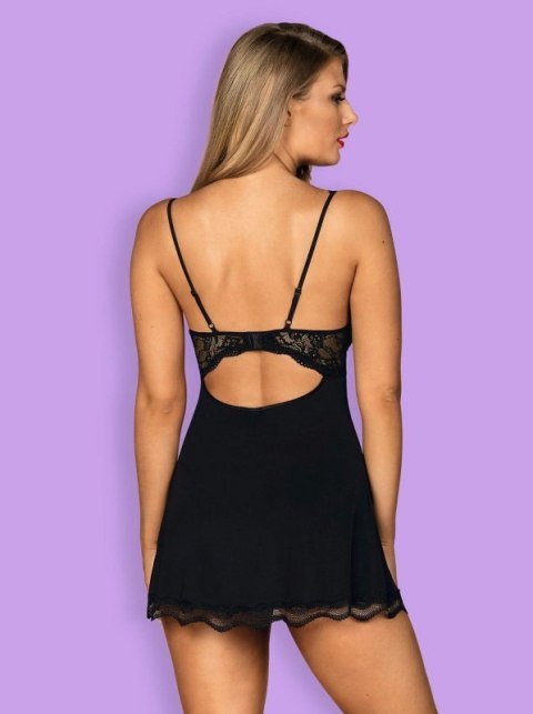 Bielizna-Luvae babydoll i stringi Czarny XS/S Bielizna-Luvae babydoll i stringi Czarny XS/S