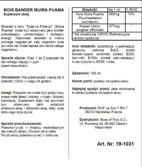 Supl.diety-BOIS BANDE 100 ML Supl.diety-BOIS BANDE 100 ML