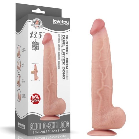 13.5'' King Sized Sliding Skin Dual Layer Dong 13.5'' King Sized Sliding Skin Dual Layer Dong
